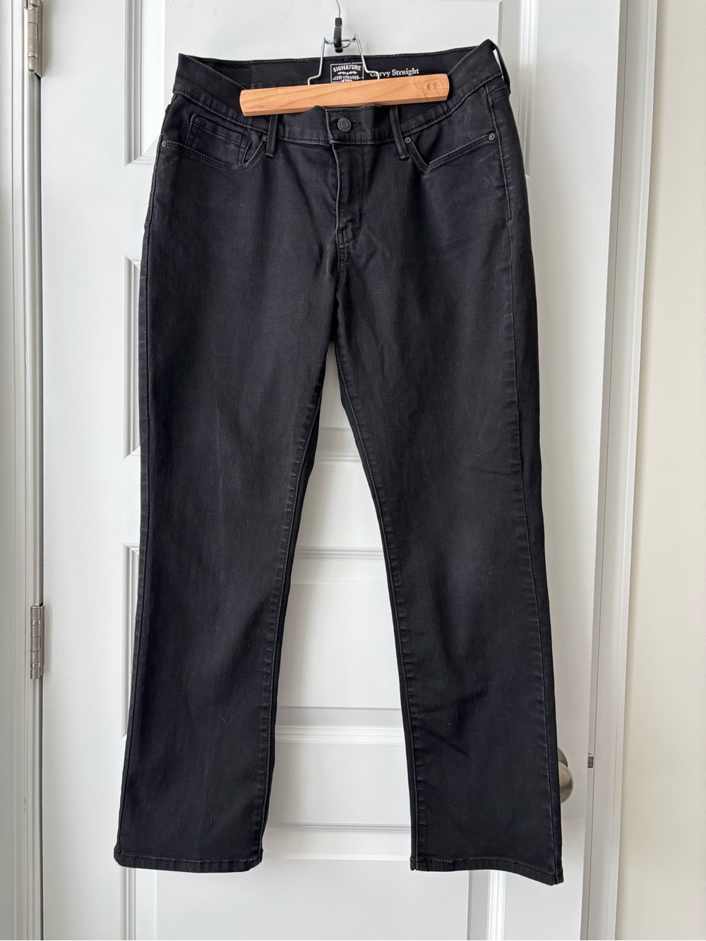 Signature by Levi Strauss Curvy Straight Jeans Size 14S